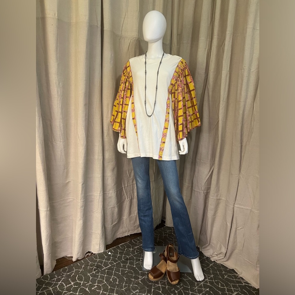 Free People Balloon Sleeve Tunic Size Small